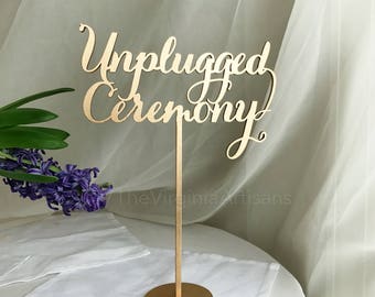 Unplugged Ceremony Sign - Unplugged Wedding Ceremony Sign - No phone please sign - Unplugged Sign - Laser Cut Unplugged Sign