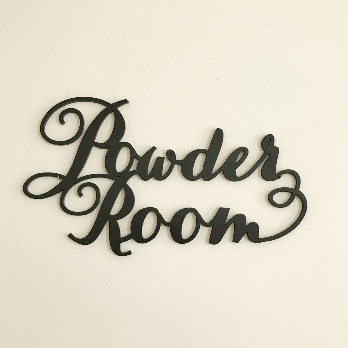 Powder Room Wall Sign Powder Room Laser Cut Sign Home Etsy