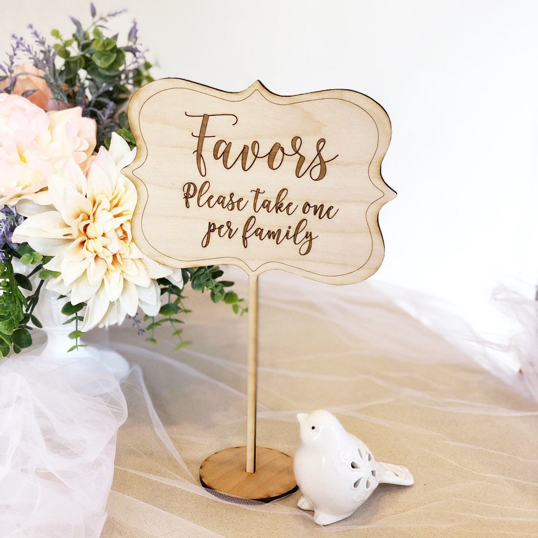 Favors Table Sign - Please Take One Table Sign - Rustic Wedding Signs ...