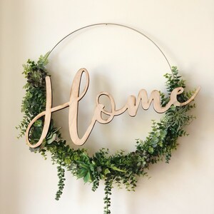 19 Succulent Wreath, Modern Hoop Wreath With Faux Succulents , Modern Style Wreath, Farmhouse Style Wreath, Home Succulents Wreath image 7