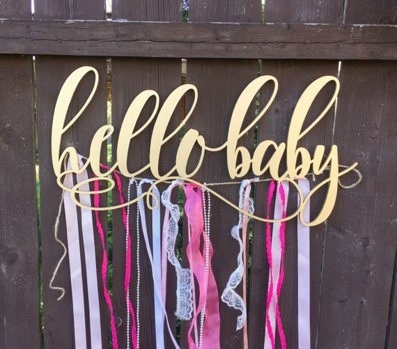 Bonjour Bebe Signe Bonjour Bebe Signe De Douche De Bebe Etsy France