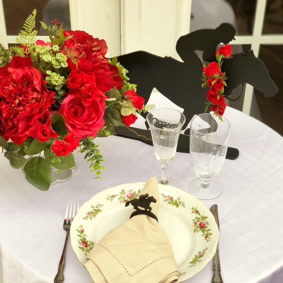 Race Horse Napkin Rings Kentucky Derby Themed Party Decor Etsy