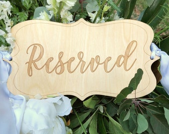 Wooden Pew Reserved Sign - Pew Reserved Sign - Reserved Sign for Pews - Reserved Sign for Chair - Rustic Wedding Decor