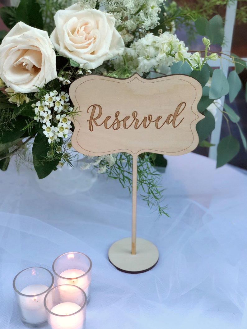 Wooden Reserved Table Sign Reserved Sign Reserved Sign for Etsy