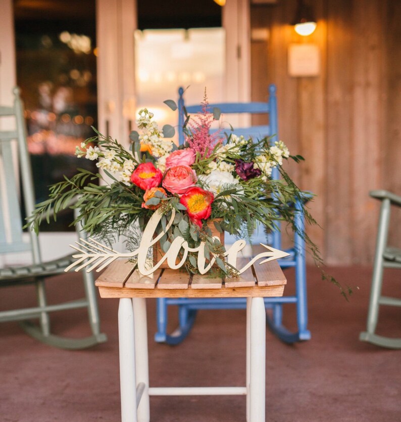 Love Decor Sign Love Arrow Sign Love Wedding Sign Farm Etsy