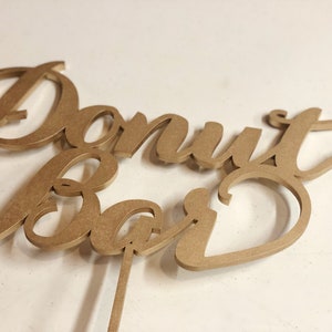 Donut Bar Table Sign, Donuts Sign, Laser Cut Donuts Sign, Donut Wall ...