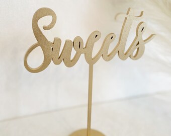 Sweets Table Sign, Laser Cut Sweets Table Sign