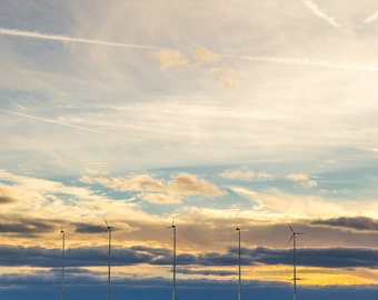 Michigan Windmills, Wind Farm Photography, Landscape, Michigan Wall Art