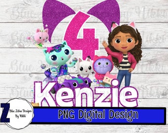 Gabby’s Dollhouse birthday invitation, Gabby’s invitation, Gabby’s Dollhouse, invitation digital Gabby’s Dollhouse, printable file, Mercat