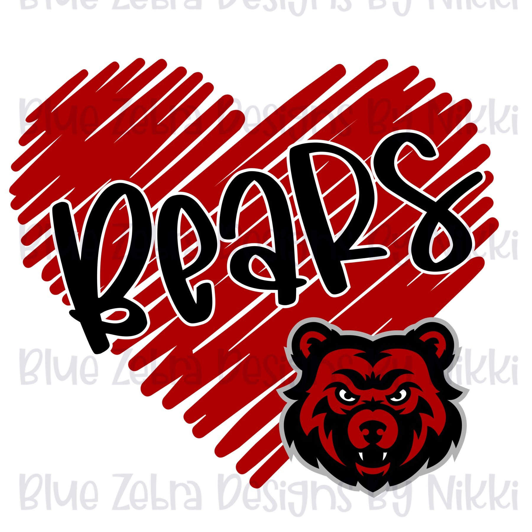 Ea123 Monogram Bear and Red Calf Shape PU Charm Custom Women