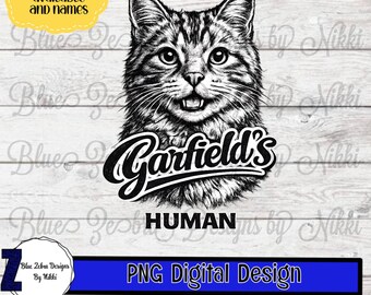 Cat Shirt Design PNG | Cat’s Human Graphic | Funny Cat Owner Shirt Design | Pet Lover PNG | Realistic Cat Portrait | DTF Sublimation File |