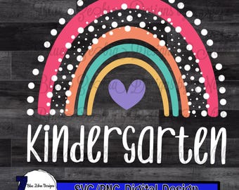 Back To School Rainbow kindergarten Svg, Hello School Svg, First Day Of School Svg, kindergarten  Svg, Back