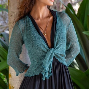 Emerald top green shrug