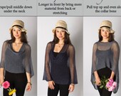 Lightweight Knit Poncho Shawl Scarf Cape Bolero All in One Wedding Evening Dress Shoulder Cover, Summer Beach Resort Wear, 50 Colors Avail