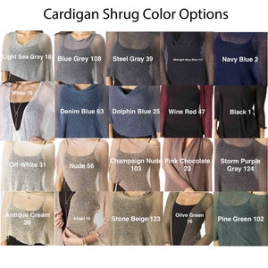 Sheer Shrug 3/4 or Long Sleeve Knit Cardigan, Sheer Bolero, Wedding Bolero, White Summer Cardigan, Avail in 20 Colors image 6