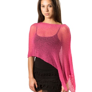 Blush Pink Knit Poncho, Lace Poncho, Womens Poncho, Knit Poncho, Infinity Poncho, Beach Cover Up, Summer Poncho, 50+ Colors Avail, #27