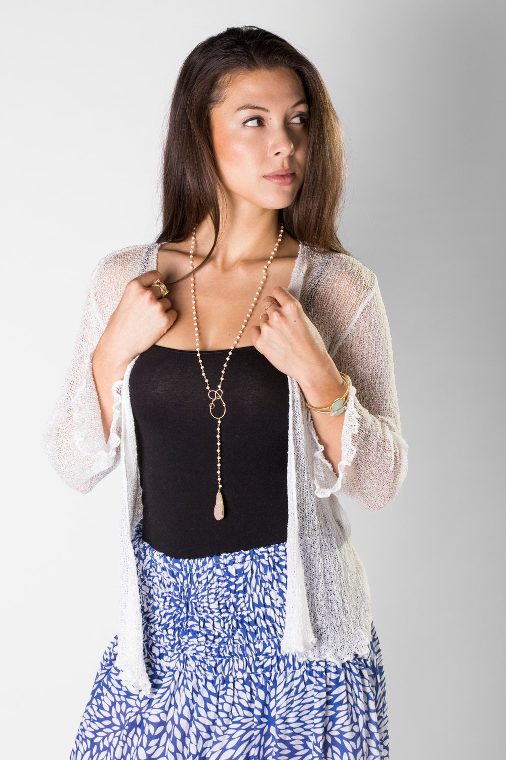 Boho Cardigan White Summer Cardigan Sheer Cardigan Resort Etsy