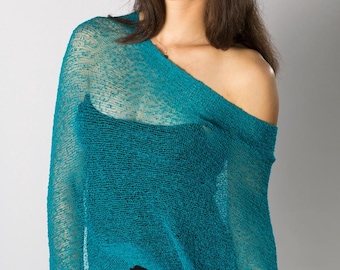 Knit Nursing Cover for Breastfeeding Moms, Baby Shower Gift, New Mom Essential, One Size Fits All Poncho