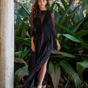 Black Knit Poncho, Summer Poncho, Infinity Poncho, Boho Beach Poncho, Resort Wear, Knit Poncho, 50+ Colors Avail #1