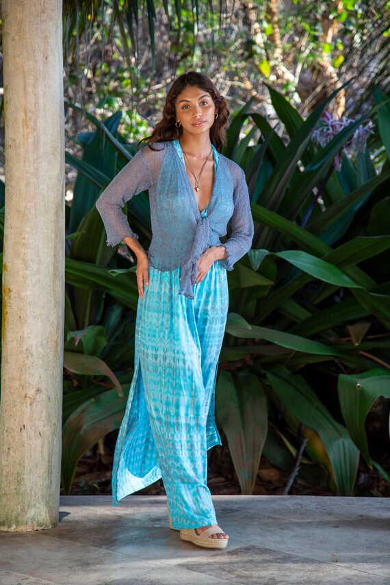 Blue Grey 108 Lightweight Knit Sheer 
