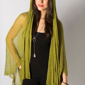 Green Summer Sweater Wrap, Versatile Knit Cardigan, Boho Summer Cardigan, Boho Sheer Kimono, Plus Size Kimono Cardigan, 44 colors avail!
