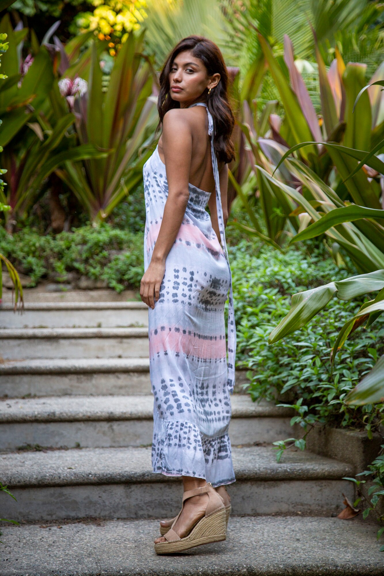 Falda envolvente que se convierte en vestido falda larga maxi convertible en vestido de playa falda halter de diosa 7 Etsy Mexico
