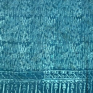 Royal Blue Mint Palm Batik Summer Dress Cover Up, Boho Maxi Resort Wear, Convertible Harem Jumpsuit, Women's Bohemian Beach Wear, Mint Code