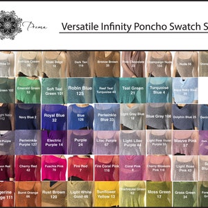 Poncho azul marino, Poncho de punto para mujer, Poncho de boda infinito, chal ligero, ropa de resort, Poncho de verano, más de 50 colores disponibles 2 imagen 2