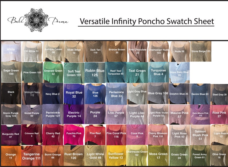 Poncho de punto de mujer violeta claro, poncho infinito, poncho de mujer, ropa de resort, poncho de verano, violeta claro, más de 50 colores disponibles, 44 imagen 5