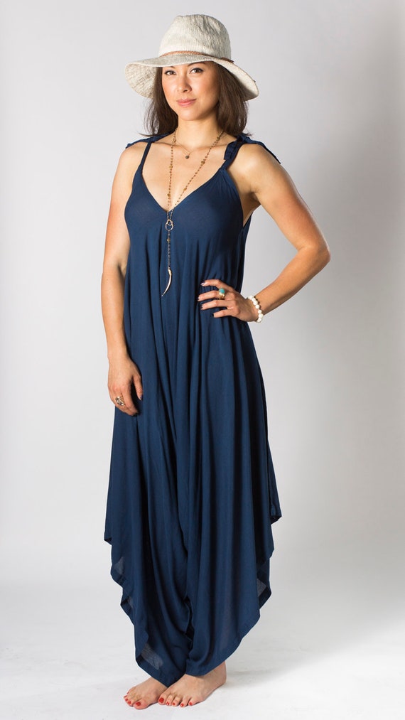 Harem Jumpsuit, Birthday Gift for Mom from Daughter, Hippie Womens Clothes, Comfy Meditation Clothes, Bohemian Clothing for Hippie Mom XS-XL