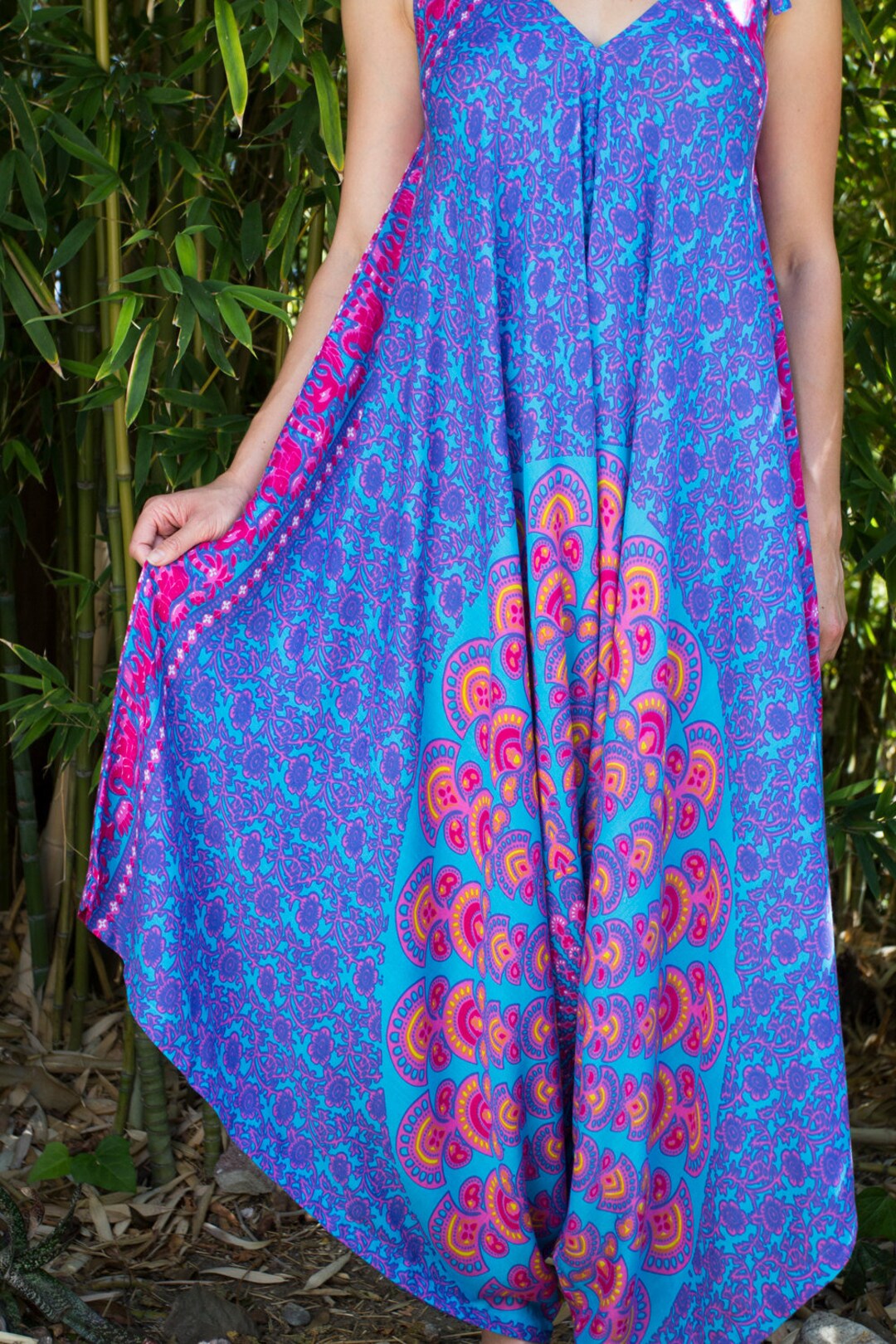 Harem Jumpsuit Beach Cover Up Jumpsuit Women Bohemian Etsy