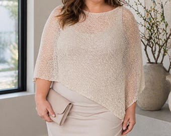 Arm Cover Confidence Wrap Poncho, Shoulder Cover Knit Shawl, Scar Birthmark Cover Up, Sleeveless Arm Wrap, One Size