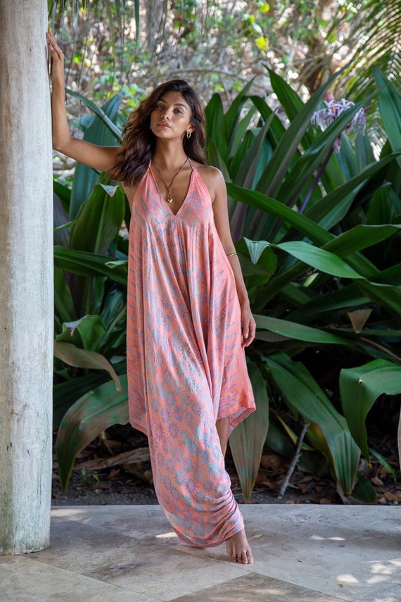Summer Printed Halter V-neck Halter Strap Jumpsuit Summer Printed Halter V-neck Halter Strap Jumpsuit