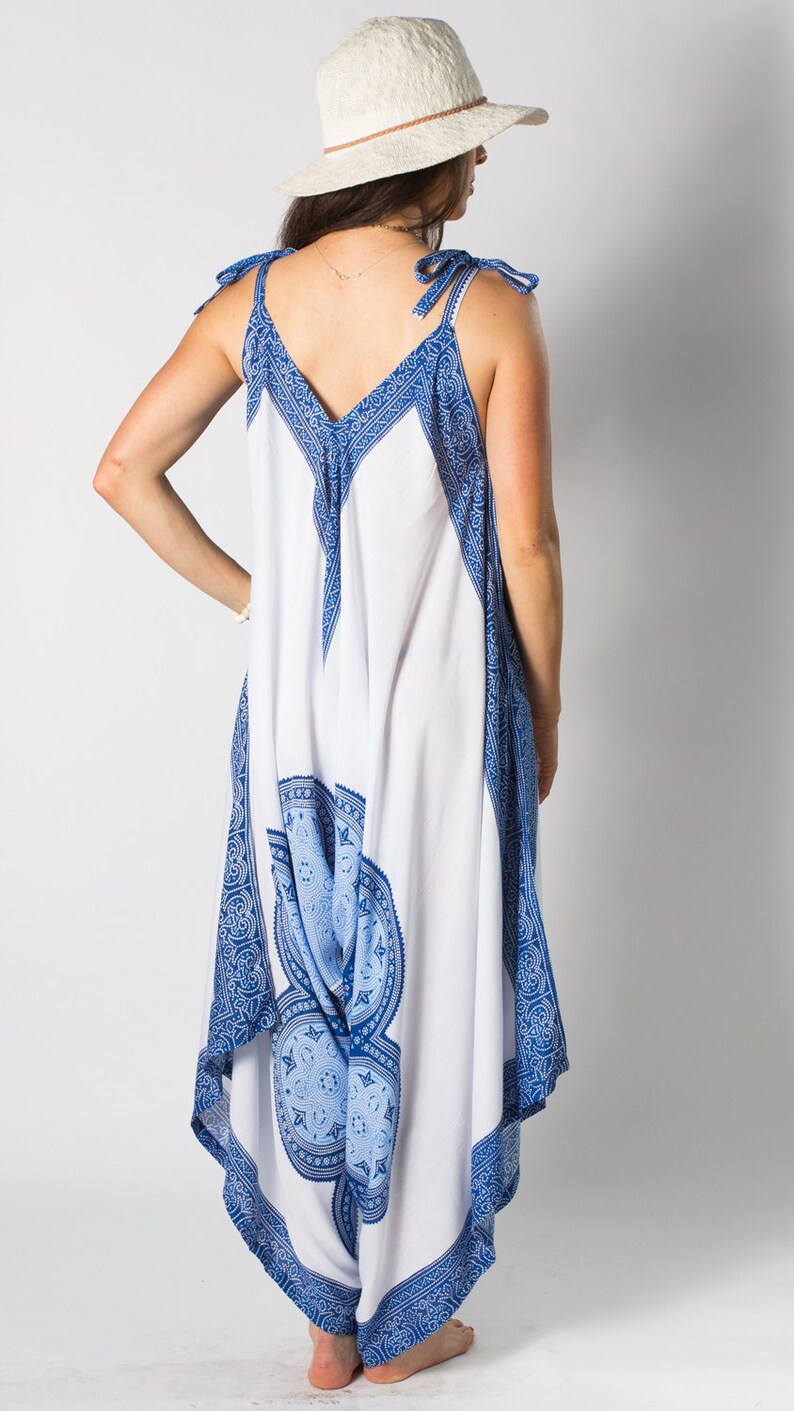 Harem Jumpsuit Jumpsuit Beach Cover Up Jumpsuit Women Etsy