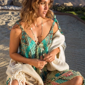 Mono estilo harem, regalo de cumpleaños para mamá de parte de su hija, ropa cómoda de meditación estilo hippie, ropa para mamá hippie, talla 22", ajuste S-XL, ¡VENTA FINAL! imagen 9