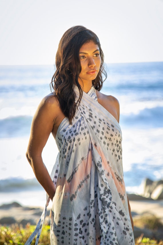 Convertible Wrap Skirt in Premium Tie dye Voile Summer Wrap Skirt Converts to Dress Maternity Skirt Watercolor Versatile Resort Dress Etsy