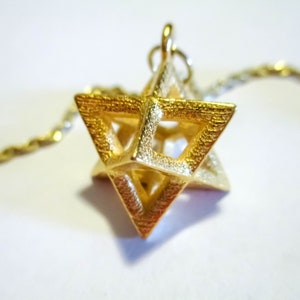 Neshama 3D Printed Merkaba Charm Pendant