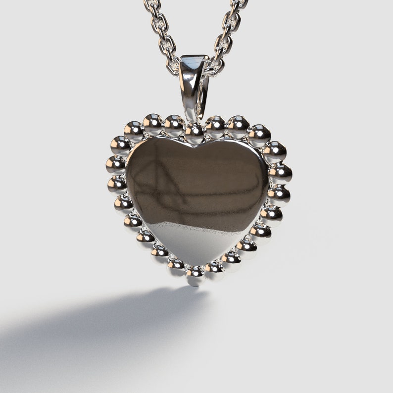 Custom Glass Heart Cabochon Charm Pendant image 5