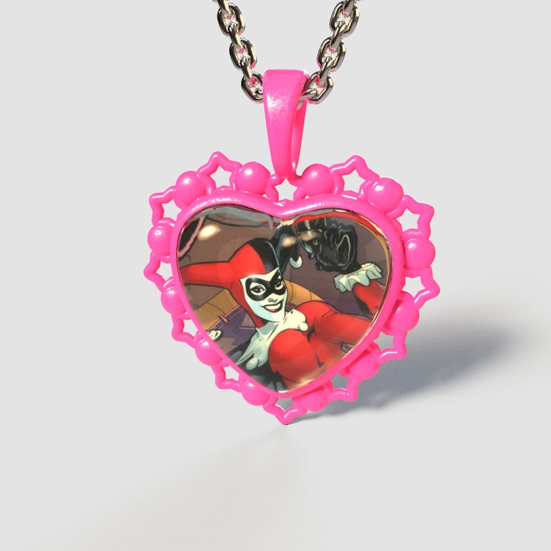 Custom Glass Heart Cabochon Charm Pendant image 9