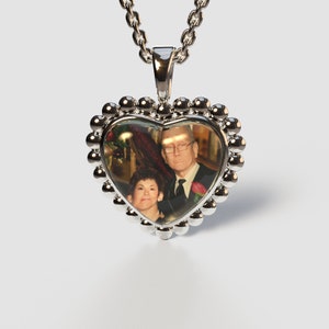 Custom Glass Heart Cabochon Charm Pendant image 3
