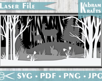 Download Forest Paper Cut Etsy