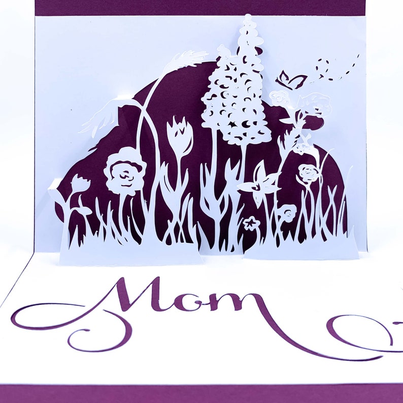 Download SVG Flowers Pop Up Card Template Digital File for Cricut ...