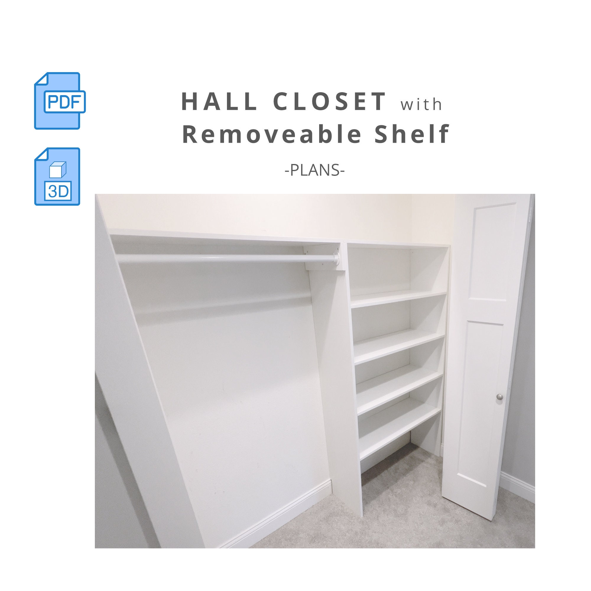 Hall closet shelving hotsell