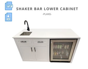 Build Instructions for a Shaker Style Bar Cabinet with Sink and Beverage Fridge