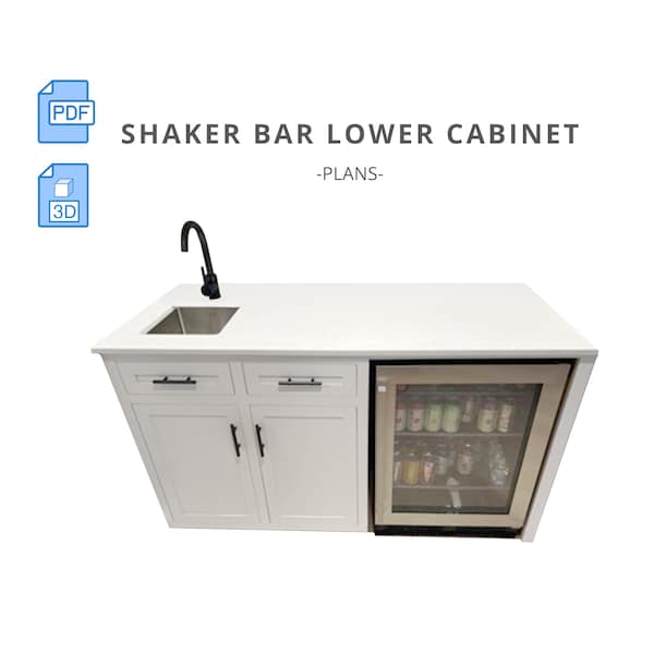 Build Instructions for a Shaker Style Bar Cabinet with Sink and Beverage Fridge