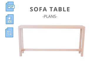 Bauanleitung für einen Sofa-Endtisch | Holzbearbeitung Projektplan und 3D Modell