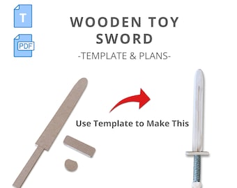 Wooden Sword Cutting Template Jig and Plan - FREE SHIPPING