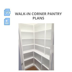 Building Instructions and Plan for a Walk-in Corner Pantry