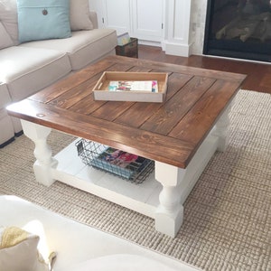 Build Instructions for a Square Farmhouse Coffee Table image 4