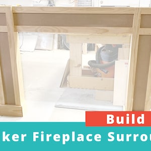 Shaker Fireplace Surround Pre-Cut DIY Build Kit - FREE SHIPPING